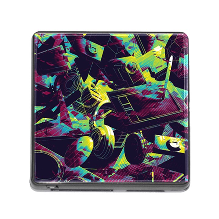 Artistic Psychedelic Abstract Memory Card Reader (Square 5 Slot)