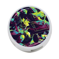 Artistic Psychedelic Abstract 4-port Usb Hub (two Sides) by Modalart