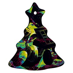 Artistic Psychedelic Abstract Ornament (christmas Tree)  by Modalart