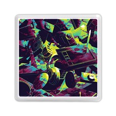 Artistic Psychedelic Abstract Memory Card Reader (square) by Modalart