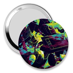 Artistic Psychedelic Abstract 3  Handbag Mirrors by Modalart