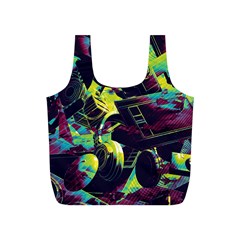 Artistic Psychedelic Abstract Full Print Recycle Bag (s) by Modalart