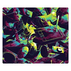 Artistic Psychedelic Abstract Two Sides Premium Plush Fleece Blanket (small) by Modalart