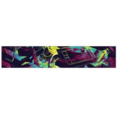 Artistic Psychedelic Abstract Large Premium Plush Fleece Scarf 