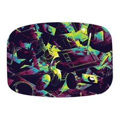 Artistic Psychedelic Abstract Mini Square Pill Box by Modalart