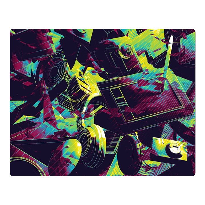 Artistic Psychedelic Abstract Premium Plush Fleece Blanket (Large)