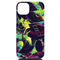 Artistic Psychedelic Abstract iPhone 14 Plus Black UV Print Case