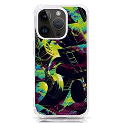 Artistic Psychedelic Abstract iPhone 14 Pro TPU UV Print Case