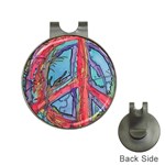 Hippie Peace Sign Psychedelic Trippy Hat Clips with Golf Markers Front