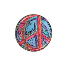 Hippie Peace Sign Psychedelic Trippy Hat Clip Ball Marker by Modalart