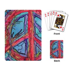 Hippie Peace Sign Psychedelic Trippy Playing Cards Single Design (rectangle) by Modalart