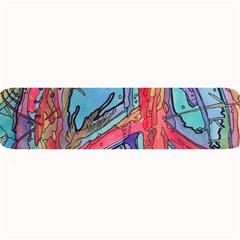 Hippie Peace Sign Psychedelic Trippy Large Bar Mat by Modalart