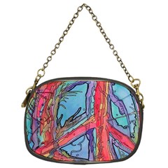 Hippie Peace Sign Psychedelic Trippy Chain Purse (two Sides) by Modalart