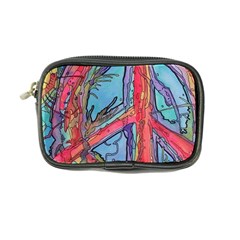 Hippie Peace Sign Psychedelic Trippy Coin Purse by Modalart