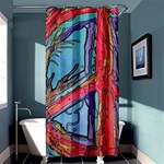 Hippie Peace Sign Psychedelic Trippy Shower Curtain 36  x 72  (Stall)  Curtain(36 X72 )