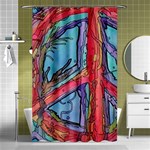 Hippie Peace Sign Psychedelic Trippy Shower Curtain 48  x 72  (Small)  Curtain(48  X 72 )