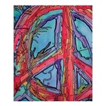 Hippie Peace Sign Psychedelic Trippy Shower Curtain 60  x 72  (Medium)  60 x72  Curtain