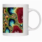 Colorful Psychedelic Fractal Trippy White Mug Right