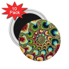 Colorful Psychedelic Fractal Trippy 2 25  Magnets (10 Pack)  by Modalart