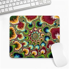 Colorful Psychedelic Fractal Trippy Large Mousepad by Modalart