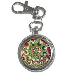 Colorful Psychedelic Fractal Trippy Key Chain Watches