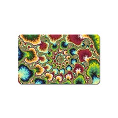 Colorful Psychedelic Fractal Trippy Magnet (name Card) by Modalart