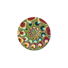 Colorful Psychedelic Fractal Trippy Golf Ball Marker