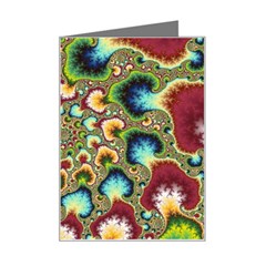 Colorful Psychedelic Fractal Trippy Mini Greeting Card