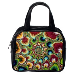 Colorful Psychedelic Fractal Trippy Classic Handbag (one Side)