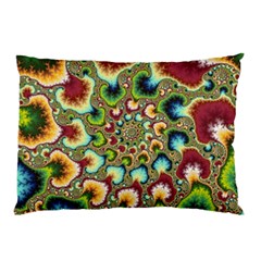 Colorful Psychedelic Fractal Trippy Pillow Case by Modalart