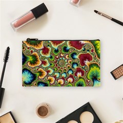 Colorful Psychedelic Fractal Trippy Cosmetic Bag (small)