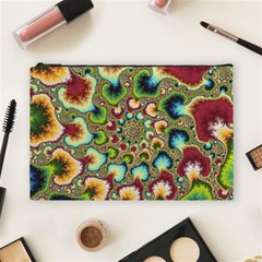 Colorful Psychedelic Fractal Trippy Cosmetic Bag (large)