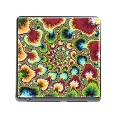 Colorful Psychedelic Fractal Trippy Memory Card Reader (square 5 Slot) by Modalart