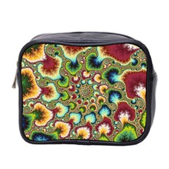 Colorful Psychedelic Fractal Trippy Mini Toiletries Bag (two Sides)