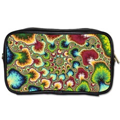 Colorful Psychedelic Fractal Trippy Toiletries Bag (one Side) by Modalart