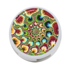 Colorful Psychedelic Fractal Trippy 4-port Usb Hub (one Side)