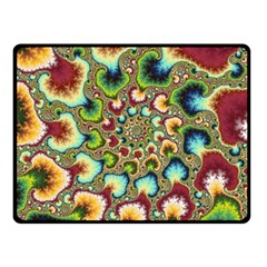 Colorful Psychedelic Fractal Trippy Fleece Blanket (small) by Modalart