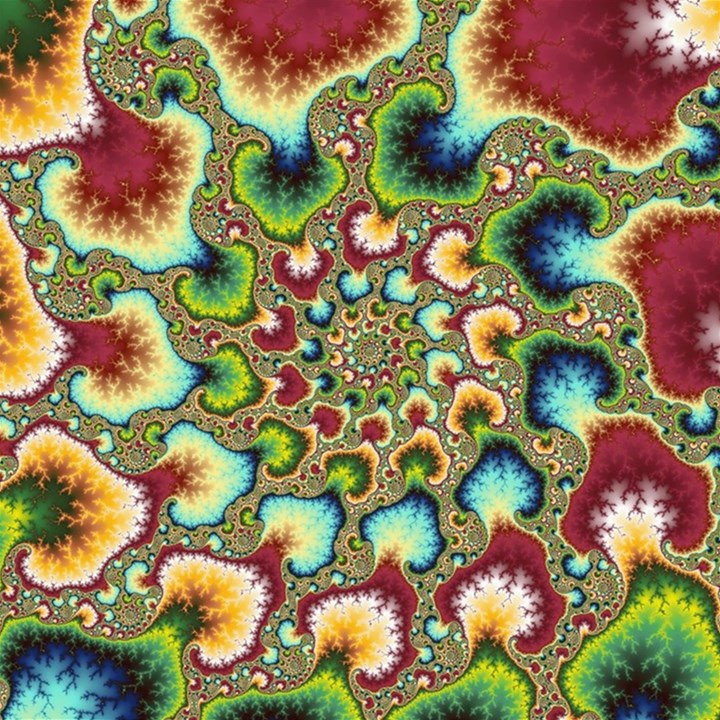 Colorful Psychedelic Fractal Trippy Play Mat (Rectangle)