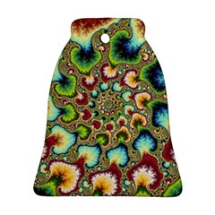 Colorful Psychedelic Fractal Trippy Bell Ornament (two Sides) by Modalart