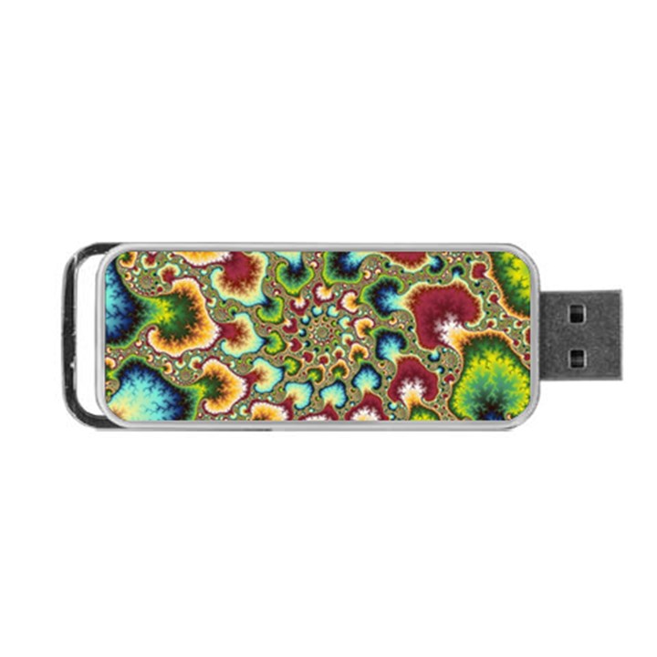 Colorful Psychedelic Fractal Trippy Portable USB Flash (Two Sides)