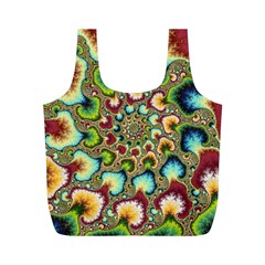 Colorful Psychedelic Fractal Trippy Full Print Recycle Bag (m) by Modalart