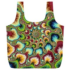 Colorful Psychedelic Fractal Trippy Full Print Recycle Bag (xl)