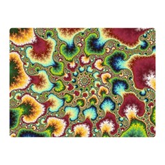 Colorful Psychedelic Fractal Trippy Two Sides Premium Plush Fleece Blanket (mini) by Modalart