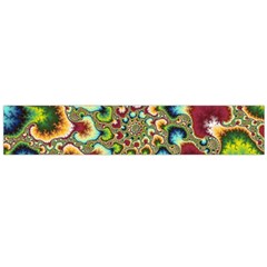 Colorful Psychedelic Fractal Trippy Large Premium Plush Fleece Scarf  by Modalart