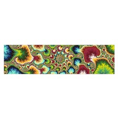 Colorful Psychedelic Fractal Trippy Oblong Satin Scarf (16  X 60 )