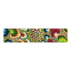 Colorful Psychedelic Fractal Trippy Velvet Scrunchie by Modalart