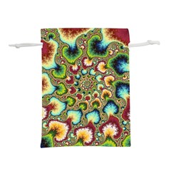 Colorful Psychedelic Fractal Trippy Lightweight Drawstring Pouch (l)