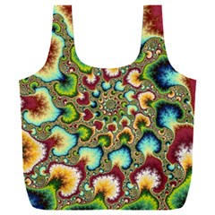 Colorful Psychedelic Fractal Trippy Full Print Recycle Bag (xxl)