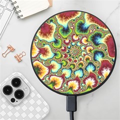 Colorful Psychedelic Fractal Trippy Wireless Fast Charger(black)