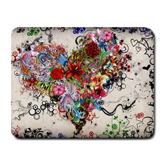 Valentine s Day Heart Artistic Psychedelic Small Mousepad by Modalart